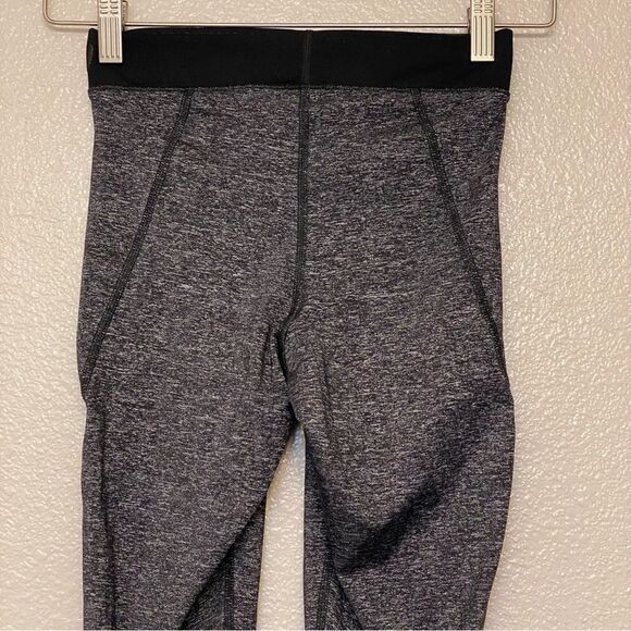 Nike Pro Hypercool mesh leggings heathered grey black full length XS - Picture 6 of 10